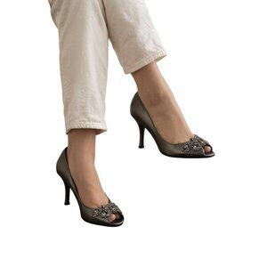 Alfani Size 6.5 Beaded Women's Leather Uppers Beaded Dressy Heels